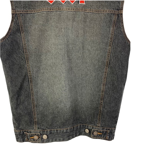 Flip Denim Vest Tank Top Washed jeans waistcoat Hip Hop Sleeveless Jacket S - Picture 7 of 12